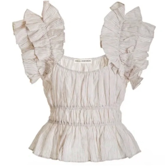 Ulla Johnson Paloma Top in Sand - Picture 7 of 11